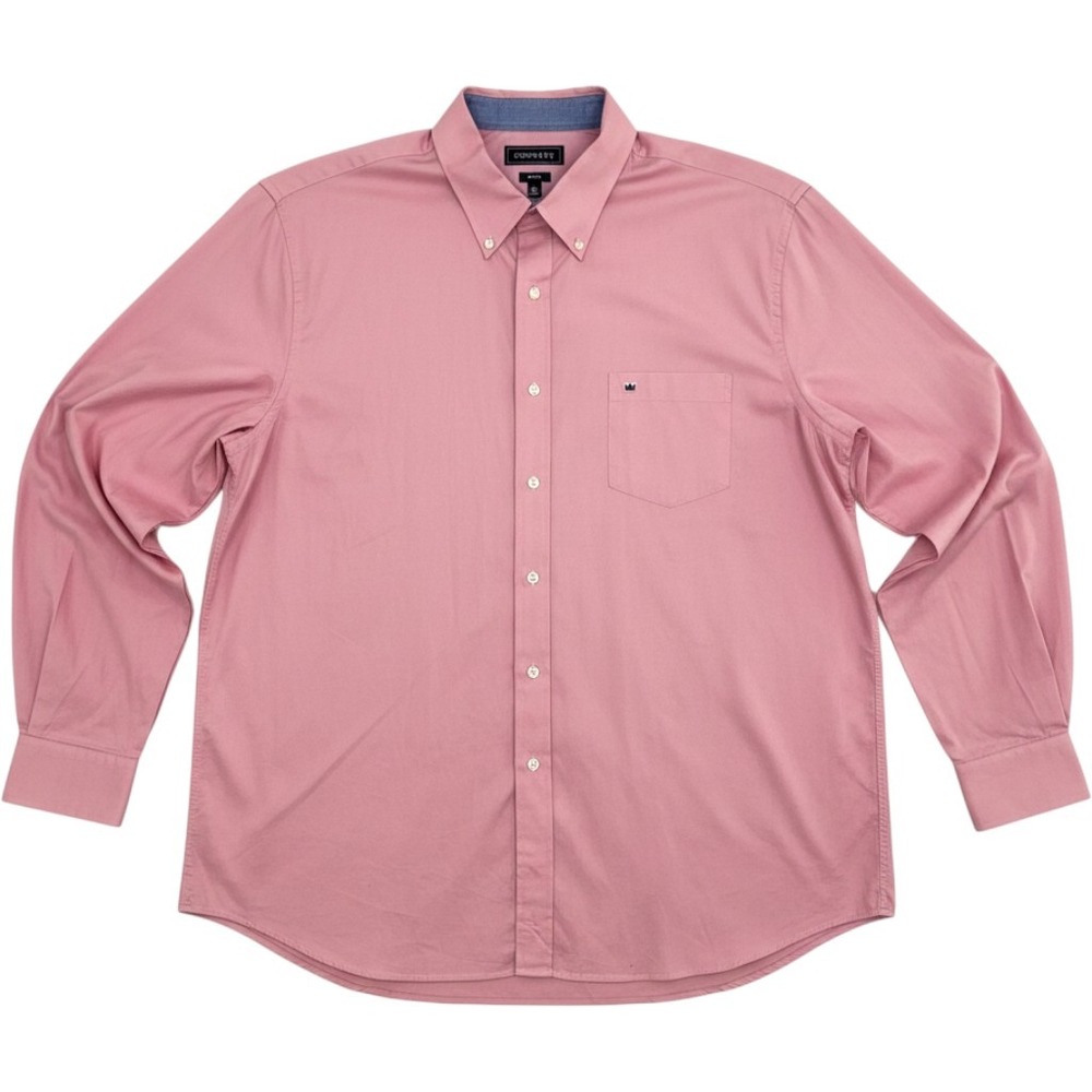 Crown & Ivy Men's Button Down Long Sleeve Shirt Pink Southern Shirting XLT Tall